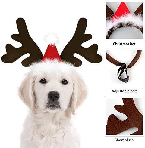 KUD köpek Noel ren geyiği boynuzları kafa bandı klasik Elk şapka şapkalar evde beslenen hayvan kostümleri aksesuarları