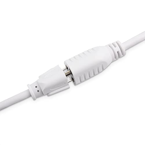 Kablo Konuları 6'lı Paket 16 AWG Ağır Hizmet Tipi Güç Uzatma Kablosu 1 ft Beyaz, UL Listeli (Güç Kablosu Uzatma / 3 Uçlu Uzatma