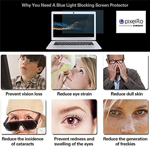 PixelRo Anti Mavi ışık Ekran Koruyucu, Parlama Önleyici Filtre, Anti-UV Göz Koruması, Dizüstü Bilgisayar, Dizüstü Bilgisayar,