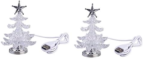 Totorıty 2 adet Noel Ağacı Şekli Masa Lambası Yaratıcı Başucu lambası Masaüstü Lambası Şık Gece Lambası Ev yatak odası dekoru