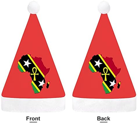 Ankh Afrika Haritası Saint Kitts Ve Nevis Bayrağı Noel Şapka İçin Yeni Yıl Tatil Parti Cosplay