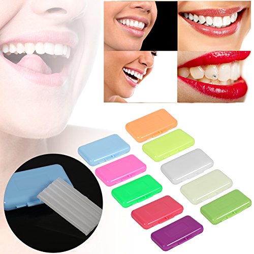 Diş Bakımı Balmumu, 10 Renk Anti-ülser Ağız Bakımı Diş Düzeltme Diş Meyve Lezzet Kabartma Özel Koruma Brace Balmumu Parantez