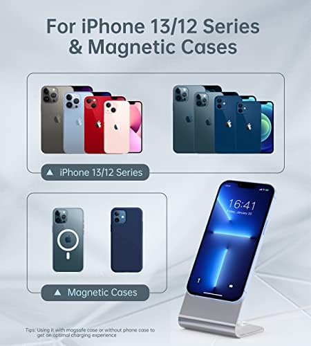 Manyetik Kablosuz Şarj için iPhone 13/12 + Manyetik Telefon Kılıfı için iPhone 13 Pro Max (6.1 İnç)