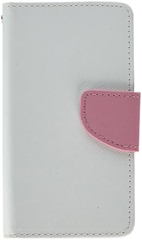 Asmyna Motorola Moto G MyJacket Cüzdan Kart Yuvası ve Paketi ile-Perakende Ambalaj-Beyaz / Pembe