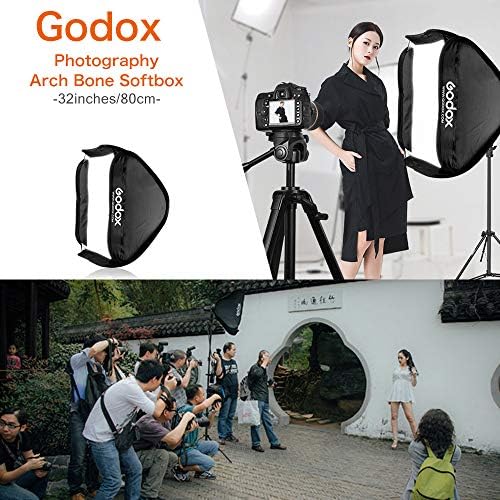 GODOX 80x80 cm 32x32in Katlanabilir Flaş Softbox kiti ile S2 Braketi Bowens Dağı Tutucu için kamera el feneri Stüdyo Fotoğrafçılığı