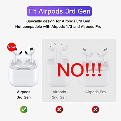 PZOZ 2 Çift AirPods 3 Kulak Kancası, Silikon Kaymaz Kulak İçi Kulak Kancası Kapakları, Kulak Uçları Aksesuarları Apple AirPods