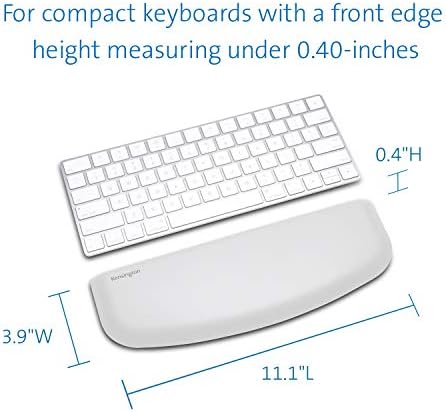 İnce, Kompakt Klavye için Kensington ErgoSoft Bilek Desteği-Gri