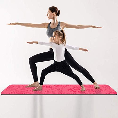Unicey Elle Çizilmiş Kalpler PatternYoga Mat Kalın Kaymaz Yoga Paspaslar Kadınlar ve Kızlar için egzersiz matı Yumuşak Pilates