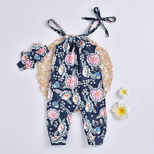 Bebek Bebek Kız Giysileri Kolsuz Romper Tulum Papatya Çiçek Harem Bodysuit Tulum Pantolon Yaz Kıyafetler