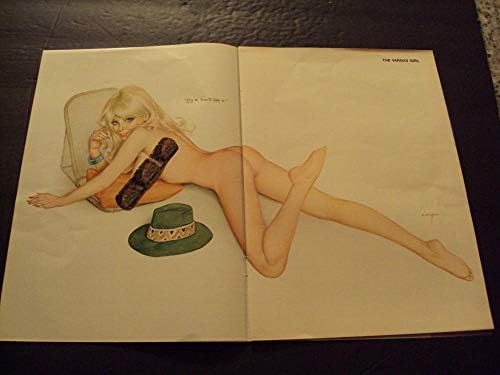 Mart 1972 Playboy Sayısından Vintage Vargas Kız Pin Up Sanatı