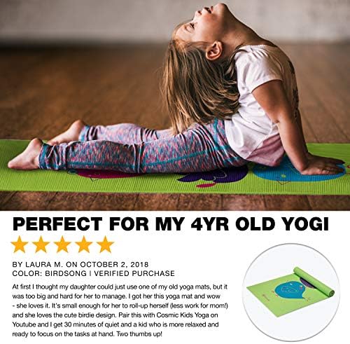 Gaiam Çocuk Yoga Mat Egzersiz Matı, Eğlenceli Baskılı Çocuklar için Yoga-Bebekler, Aktif ve Sakin Bebekler ve Küçük Çocuklar