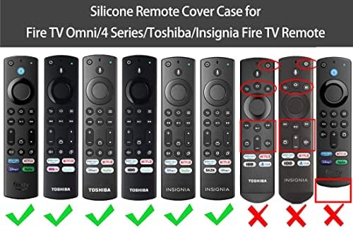 FireTV 4 Serisi/FİRETV Omni Serisi/Toshiba FireTV/Insignia FireTV Edition için Kapak AlexaVoice için Uzaktan Kumanda Uzaktan