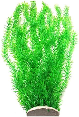 Lantian Çim Küme Akvaryum Dekor Plastik Bitkiler Ekstra Büyük 23 İnç Boyunda, Yeşil