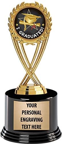 Taç Ödülleri Lisansüstü Kupalar ile Özel Gravür, 7.25 Kişiselleştirilmiş Altın Yıldız Mezuniyet Trophy Hediye Üzerinde Deluxe