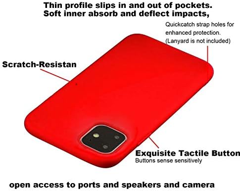 Telefon Kılıfı için Uyumlu iPhone 11 6.1 inç(2019) Yumuşak PC Cep Telefonu Şok Emme Kapak Kılıf ile Mat Kaplama Kaplama Kavrama