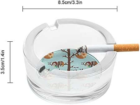 Sevimli Bebek Tembeller. Sigara Küllük Cam Sigara Puro kül tablası Özel Sigara İçen Tutucu Yuvarlak Kılıf