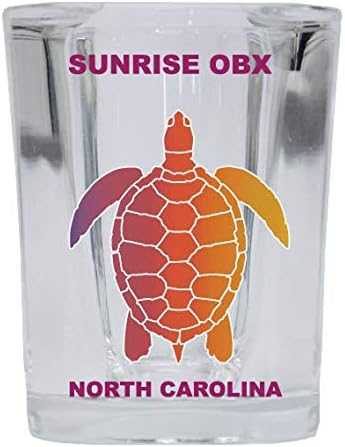 SUNRİSE OBX Kuzey Carolina Kare Atış Cam Gökkuşağı Kaplumbağa Tasarım