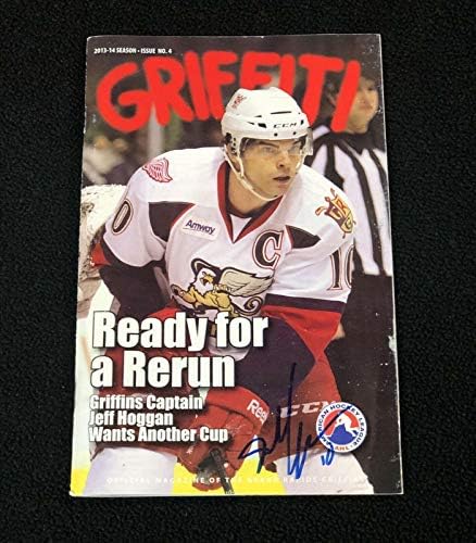 Jeff Hoggan, Grand Rapids Griffins Griffiti 2013 Oyun Programını İmzaladı-İmzalı NHL Dergileri