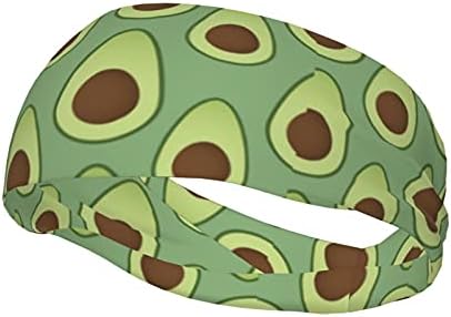 Erkek ter bantlari yeşil Avokado desen çok fonksiyonlu spor performans kafa bandı Unisex egzersiz Bilekliği