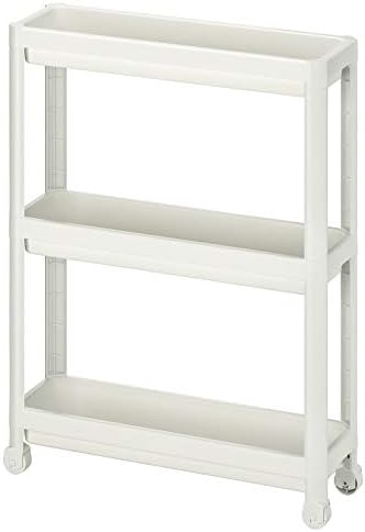 Ikea VESKEN Arabası, beyaz54x18x71 cm (21 1 / 4x7 1 / 8x28)