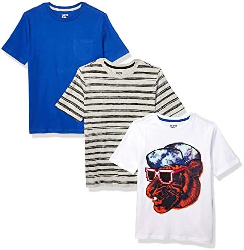 Benekli Zebra Erkek ve Küçük Çocukların Kısa Kollu Tişörtleri, Çoklu Paketleri