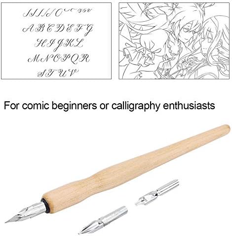 Fdıt Comic Kalem Seti 3 Hazretleri + 1 Ahşap Tutucu + 1 Mürekkep Kaligrafi Çizim Sanat Malzemeleri Okul Kırtasiye