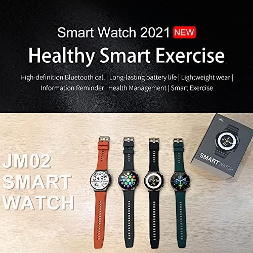 Yuvarlak ekran akıllı saat Erkekler Kadınlar için Kalp Hızı Kan Basıncı Izleme Spor İzle Bluetooth Çağrı Sağlık Saatler Android