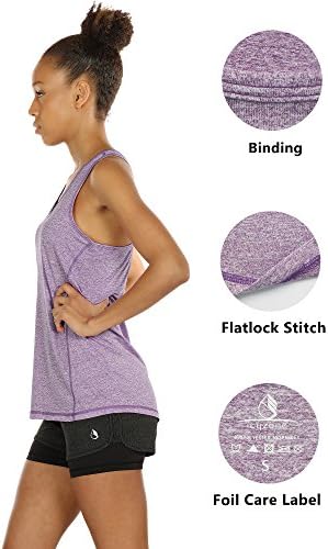 ıcyzone Egzersiz Tankı Üstleri Kadınlar için-Racerback Atletik Yoga Üstleri, Koşu Egzersiz Spor Gömlek (3 paketi)