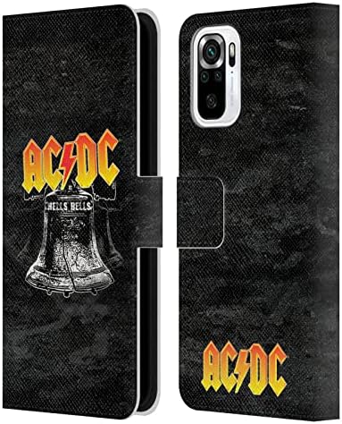 Kafa Durumda Tasarımlar Resmen Lisanslı AC / DC ACDC Cehennem Çanları Şarkı Başlıkları Deri Kitap Cüzdan Kılıf Kapak Xiaomi