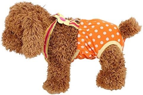 HAOX Sıhhi Pantolon, Köpek Sıhhi Pantolon, Kadın Köpek Köpek için 6 Boyutları Turuncu Köpek Fizyolojik