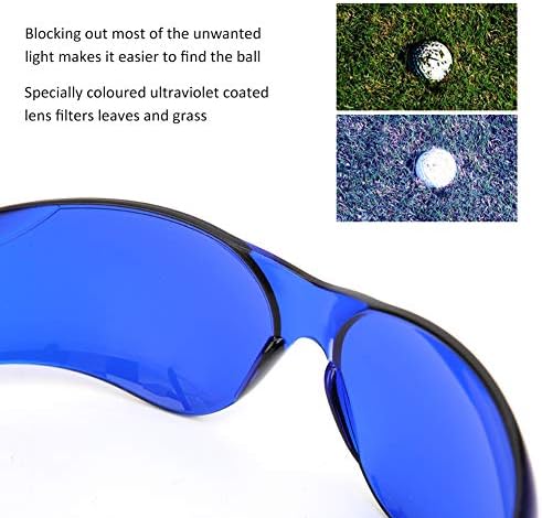 Soapow Açık Spor Geniş Görüş Alanı Golf Topu Bulucu Gözlük Topu Bulma Konumlandırma Güneş Gözlüğü Mavi
