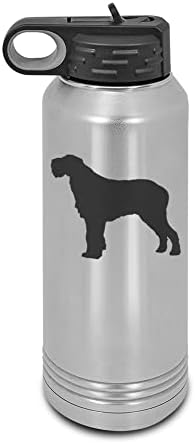 Spinone Italiano Lazer Kazınmış Su Şişesi Özelleştirilebilir Polar Deve Paslanmaz Çelik ile Saman-Köpek Köpek pet Paslanmaz