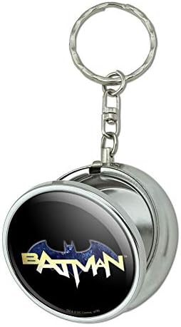 GRAFİK ve DAHA Batman Logo Taşınabilir Seyahat Boyutu Cep Çanta Küllük Anahtarlık ile Sigara Tutucu