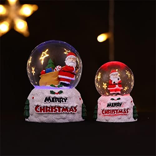 YİNYİNGER Noel Kar Küresi, Renk Değiştirme Işıklı kar küresi, Glitter Kristal Top Noel Süslemeleri, noel Baba / Kardan Adam