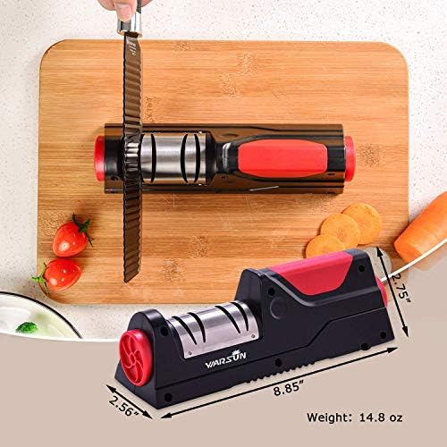 WARSUN Elektrikli Bıçak Kalemtıraş, Mutfak Bıçak Bileme, profesyonel Bıçak Kalemtıraş Elektrikli Aracı için Şef Bıçağı, Siyah