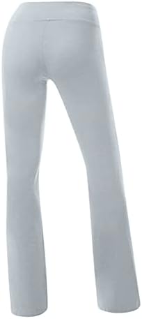 ManRıver Yoga Pantolon Kadınlar ıçin-Saf Renk Elastik Yüksek Bel Egzersiz Fitness Spor Aktif Pantolon Tayt Pantolon (Gri, XL)