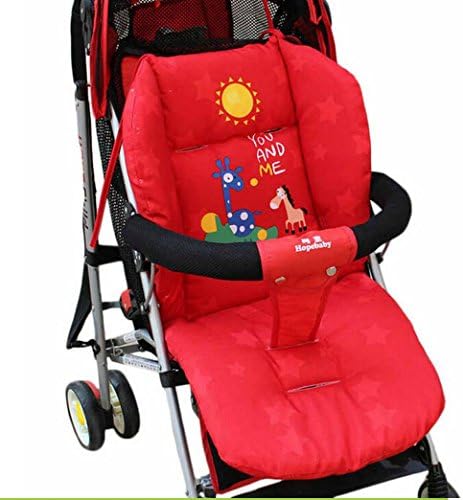 Kırmızı Renk Bebek Arabası Mat Pamuk Karikatür Hayvan Baskılı Sandalye koltuk minderi Ped Yumuşak Yastık Araba Koltuğu Kalın
