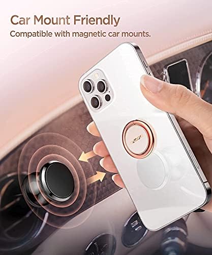 [Paket Öğeler] MOBOSI Telefon Halka Tutucu Standı, Manyetik Araç Montaj için Cilalı Metal Kavrama ile Parmak Yüzük Kickstand