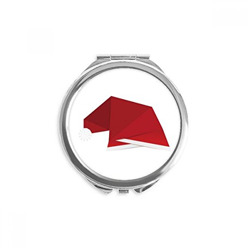 Kırmızı mas Şapka Origa El Kompakt Ayna Yuvarlak Taşınabilir Cep Camı