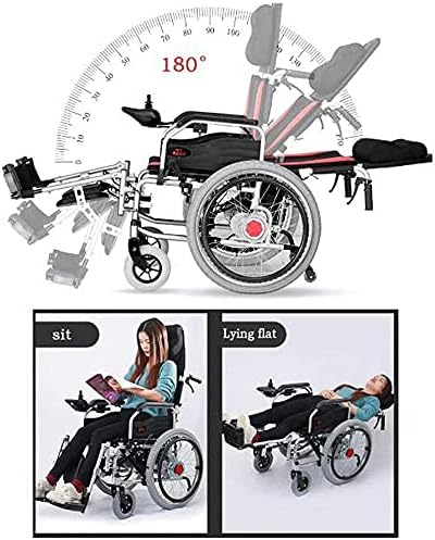FDSAD Ağır Hizmet Tipi Elektrikli Tekerlekli Sandalye,Uzaktan Kumandalı Katlanır ve Hafif Taşınabilir Elektrikli Sandalye,