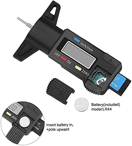 YDSHOLL Dijital Lastik Derinlik Ölçer 0-25. 4 mm Lastik Diş Derinliği Test Cihazı ile lcd ekran Kalınlığı Kumpas Ölçüm Aracı