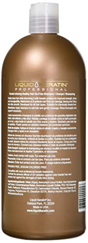 Sıvı Keratin Profesyonel Keratin İnfüzyon Sağlıklı Saç De-Bukle Şampuanı, 33 Sıvı Ons