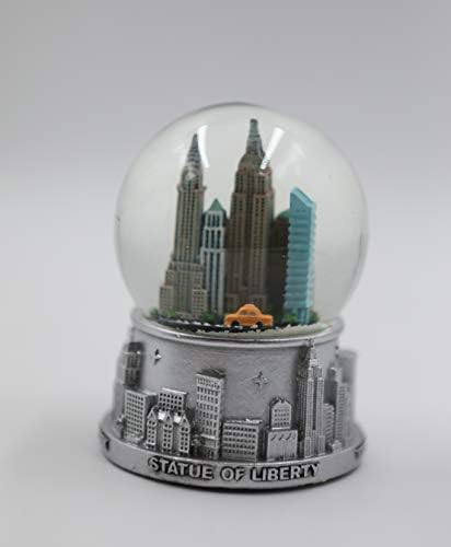 ZİZO New York Şehri Kar Küresi Nyc'nin Büyüsünü Yakalayın Noel Snowglobe Özgürlük Heykeli, Empire State Binası 3 1/2 inç dahil