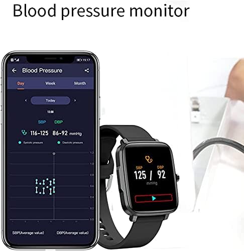 Akıllı saat, spor ızci nabız monitörü ile Vücut Sıcaklığı Ölçümü Uyku Monitör Kan Basıncı IP68 Su Geçirmez Adam Kadın için