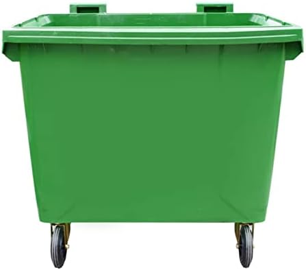 jinyiSHOP Açık Çöp Kutuları Evrensel Tekerlekler ile 660L Açık çöp tenekesi Kapaklı Büyük Kapasiteli çöp tenekesi Kalınlaşmış