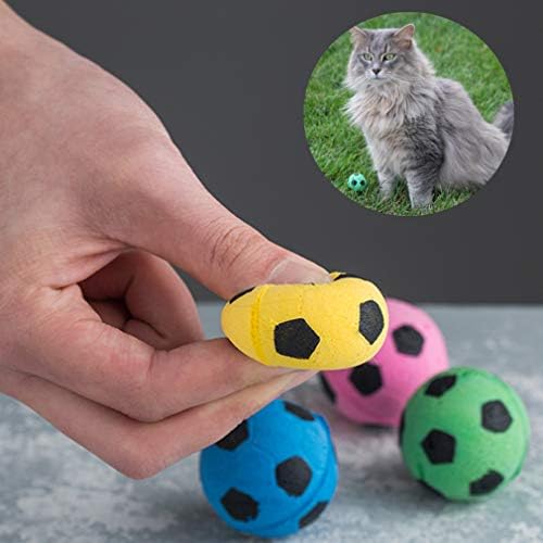 8 Pcs Sünger Topu Kedi Oyuncaklar, Yumuşak Parlak Renk Köpük futbol oyuncak Topları, gürültü-Ücretsiz Kabarık Interaktif evcil