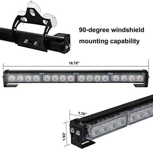 ASPL 2x16. 8 inç Acil Yanıp sönen LED Trafik danışmanı çakarlı lamba çubuğu 32LED 26 Flaş Desenleri İç güvenlik uyarı ışıkları