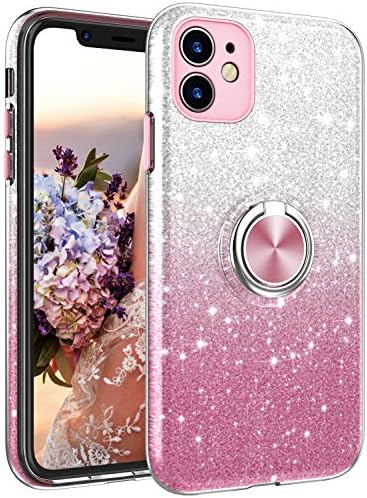ıPhone 11 6.1 İnç Kılıf, NCLcase Bling Sparkly Glitter Sevimli Telefon Kılıfı için Kickstand ile Kadın Kızlar, Slim Fit Damla