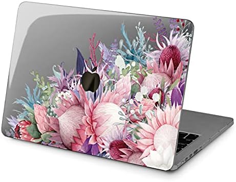 Cavka Sert Kabuk Kılıf Değiştirme için MacBook Pro 13 A2338 2020 Hava 13 A2179 Retina 2015 Mac 11 Mac 12 Pembe Çiçek Çiçek