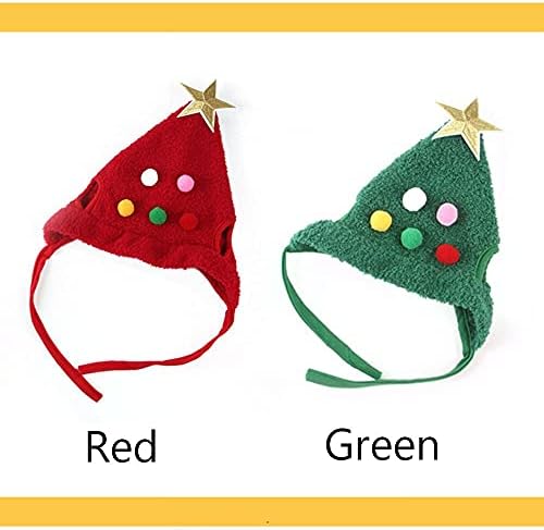 Noel Ağacı Şekli Üçgen Eşarp Şapkalar Köpek Şapkaları Komik Kıyafetler Kış Sıcak Şapkalar ? Evcil Hayvan Şapkası Rüzgar Geçirmez